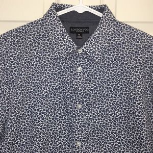 Short Sleeve Blue Floral Design